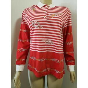 Cellini, Made in Italy, Vintage Red Long Sleeve Women's  Top Size 44 EUC #1